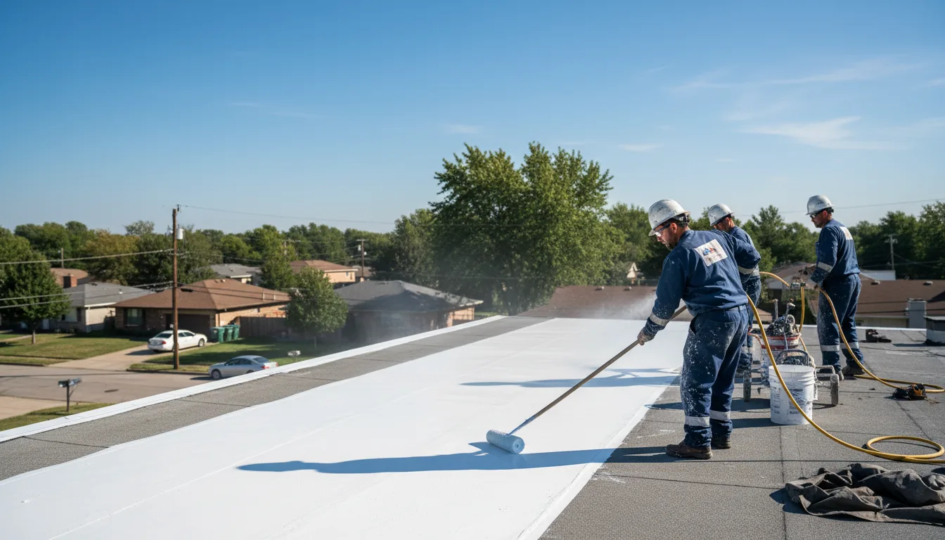 Commercial roof coating in Mill Creek, OK near me